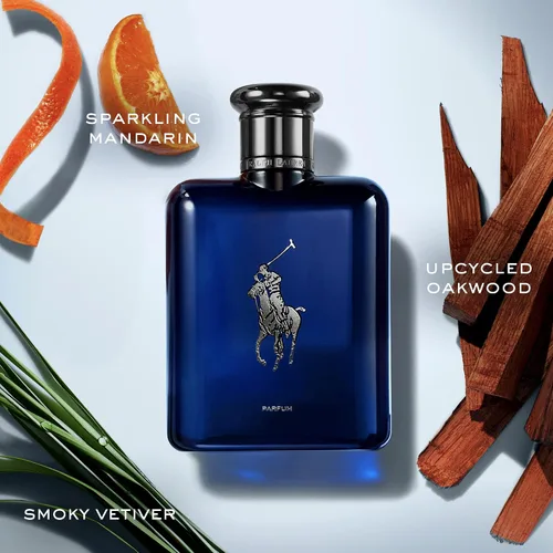 Vista 2 de RALPH LAUREN FRAGRANCES - Polo Blue - Parfum - Cologne para Hombre - Acuático y Fresco - Con Cítricos, Madera de Roble y Vetiver - Fragancia Intensa