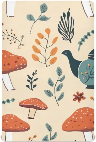 Vista 2 de Fitted Crib Sheets Autumn Mushroom Tea Kettle Mini Crib Sheets for Boy & Girl Toddler Mattress Sheets Playard Sheet 21216094