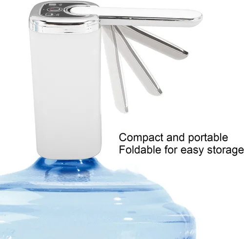 Vista 3 de Aramox Almacenamiento eléctrico de agua, dispensador de agua plegable de 5 galones, dispensador de almacenamiento de botellas recargable, portátil