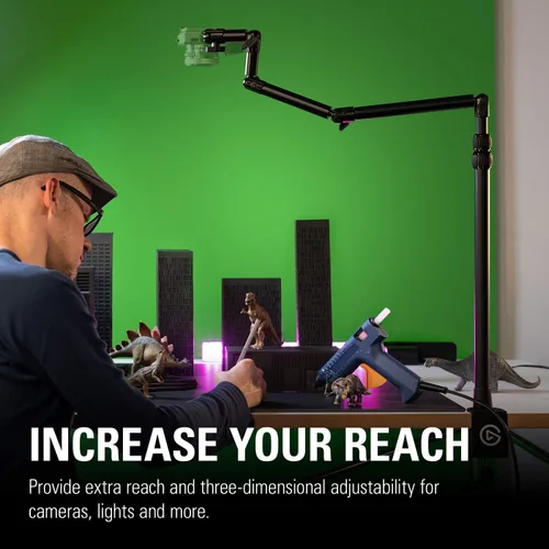 Vista 7 de Elgato Flex Arm L, Brazo Articulado Premium de 4 Secciones para Montaje y Ajuste Fácil de Luces, Cámaras y Micrófonos, para Transmisiones