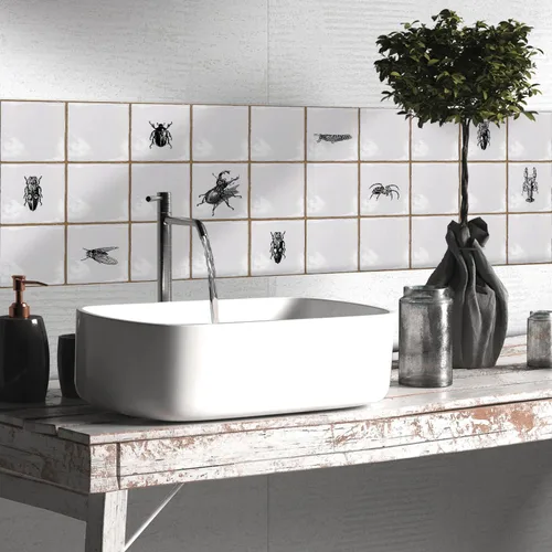 Vista 14 de Alwayspon Vinilo adhesivo efecto piedra, pegatinas para azulejos de pared autoadhesivas, protector antisalpicaduras para cocina y baño, T026