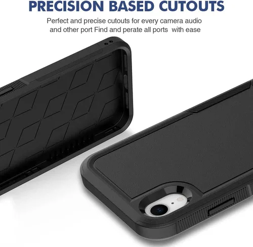 Vista 419 de Jeylly Funda para iPhone SE/Funda para iPhone 5S, Exterior de Plástico Duro que Absorbe Golpes + Interior de Silicona de Goma Defensor contra