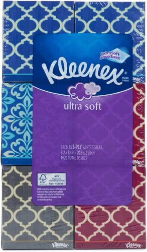 Vista 13 de Kleenex Ultra Soft Facial Tissues, 4 Flat Boxes, 120 Tissues per Box