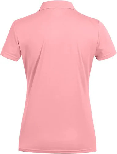 Vista 2 de MOHEEN Polo de manga corta de secado rápido para mujer, absorbe la humedad, polo de golf atlético