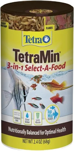 Vista 2 de Tetra TetraMin Select-A-Food 2.4 Ounces, Fish Flakes, Variety Pack (Pack of 2)