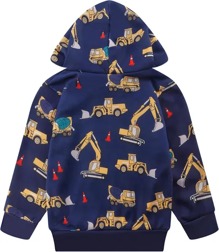 Vista 5 de Sudadera con capucha para bebés y niños, diseño de dinosaurios, con bolsillo, sudadera cálida para niños