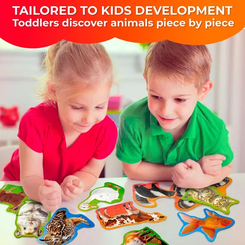 Vista 4 de Step Up Puzzles para niños de 3 a 5 a 40 años, rompecabezas realistas para juego de 4