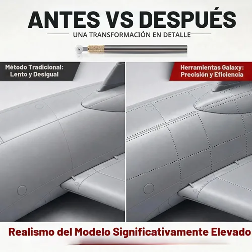 Vista 2 de Herramienta para hacer remaches modelo con mango para modelo, hobby, manualidades, accesorios de construcción (juego S1)