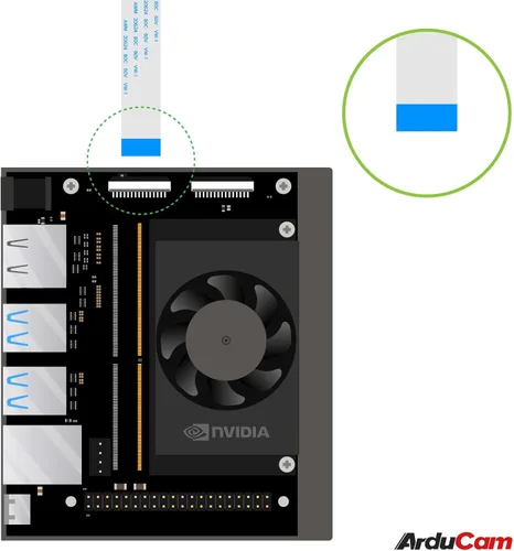 Vista 5 de Arducam Kit de cámara cuádruple de enfoque automático de 16 MP para Raspberry Pi, cámara Pi sincronizada con enfoque automático IMX519 de 16 MP