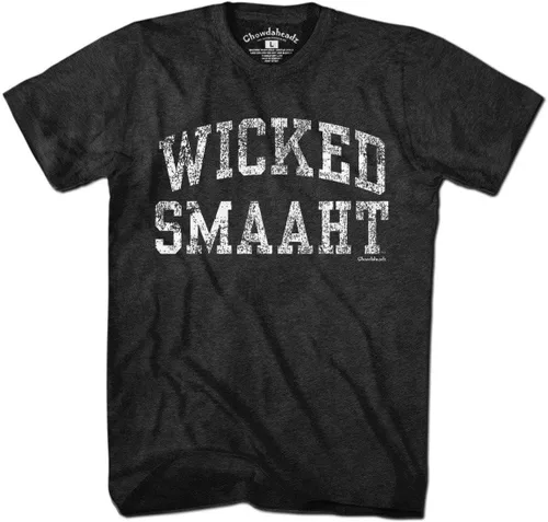 Vista 3 de Chowdaheadz Wicked Smaaht - Camiseta divertida de humor de Nueva Inglaterra