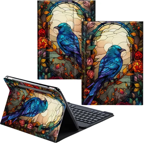 Vista 59 de Funda para Samsung Galaxy Tab S6 Lite 2022/2020 Teclado Inalámbrico Desmontable y Cubierta De Soporte De Cuero PU Funda Protectora Para Samsung