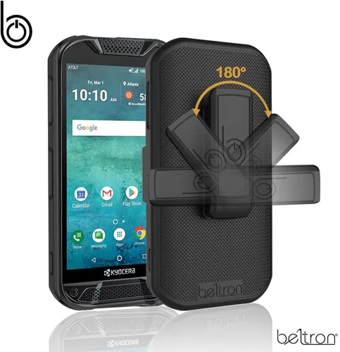 Vista 4 de BELTRON Funda con clip para cinturón para Kyocera DuraForce Pro 2, combo de funda delgada resistente con soporte integrado para Kyocera E6900 E6910