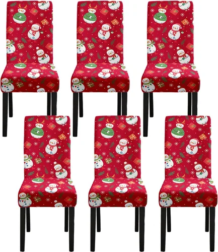 Vista 10 de ANNA QUEEN Juego de 6 fundas para sillas de comedor y cocina, fundas elásticas lavables para sillas de comedor, decoración elegante del hogar