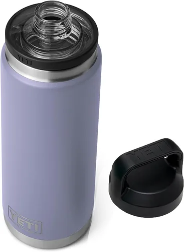 Vista 11 de YETI Rambler - Botella de acero inoxidable, hermética, con aislamiento al vacío y tapa chug, 26 onzas, color amarillo alpino Alpine Amarillo