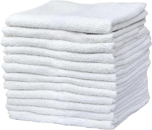 Vista 10 de Pacific Linens Toallas de cocina 100 % algodón, trapos absorbentes para limpiar la encimera, secar a mano platos – gruesas, suaves, duraderas Blanco