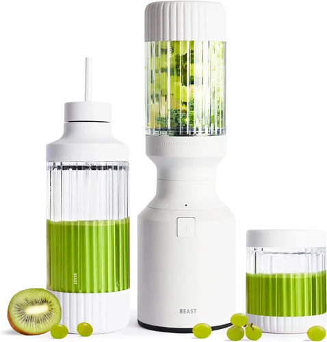 Vista 21 de Beast Mighty 850 Licuadora personal compacta premium Para batidos, malteadas, aderezos, salsas, postres, salsas para mojar Mezcla hielo