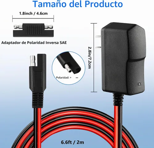 Vista 3 de Cargador de conector SAE para niños, batería de automóvil BXIZXD de 6 voltios para Disney Quad Pacific Cycle Marvel The Avenger Good Dinosaur
