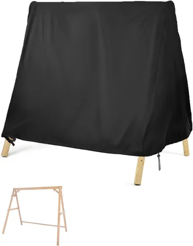 Vista 10 de Kasla Outdoor Swing Cover, Waterproof and Heavy-Duty Cover for Patio A Frame Swing Set & Porch Glider Hammock & Porch Swing Stand
