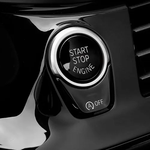 Vista 4 de SANRILY 1 Uds. Cubierta de botones de encendido de coche para BMW Serie 5 6 Serie 7 Serie F01 F02 F10 F11 F12 2009-2013 Interruptores de motor