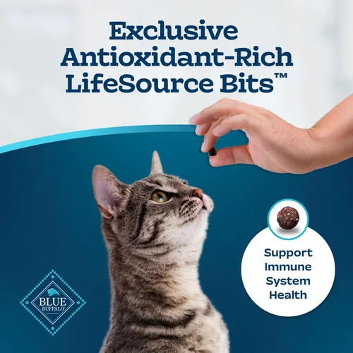 Vista 7 de Blue Buffalo Tastefuls alimento seco para gatos adultos con cuidado del pelo de bola, hecho en Estados Unidos con ingredientes naturales, receta