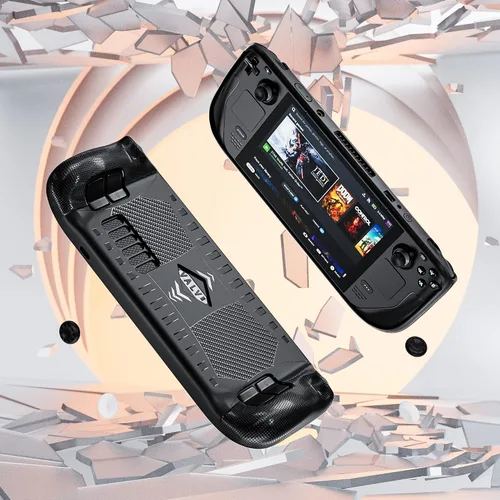 Vista 7 de FUNDIARY Carcasa protectora de TPU gruesa para cubierta de vapor, funda antideslizante con mango de textura compatible con cubierta de vapor