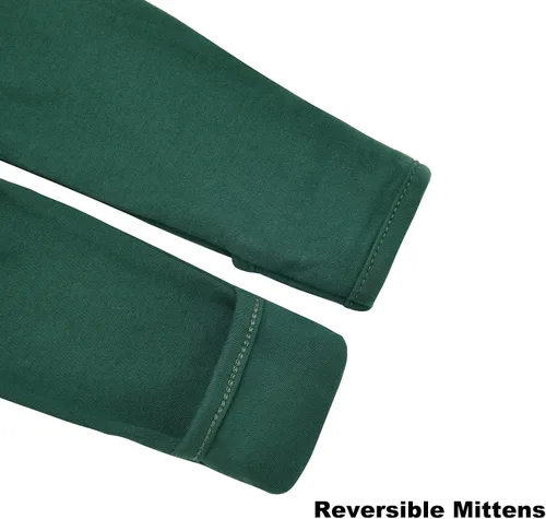 Vista 4 de Aablexema Pijama de bebé con puños de manopla, doble cremallera, ropa de algodón para bebés, pijamas para dormir con pies