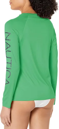 Vista 2 de Nautica Camiseta de natación de manga larga estándar para mujer con protección solar UPF 30+