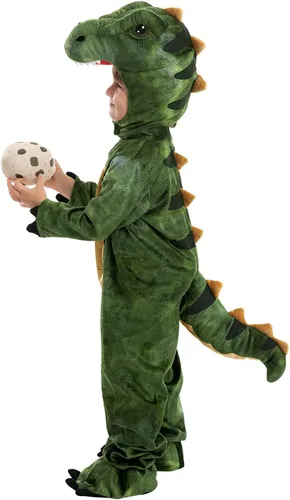Vista 2 de Honadar Disfraz de dinosaurio para niños, disfraz de T-Rex de Halloween, disfraz de dragón con capucha