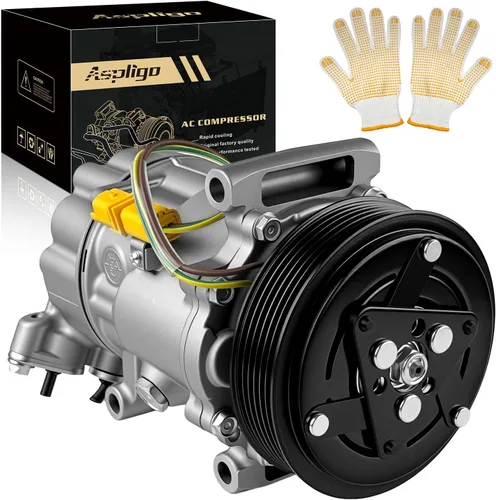 Vista 13 de Compresor de A/C con embrague compatible con Durango 2000-2003 4.7L 5.9L, para Dodge Dakota 2002-2003, para Ram 1500 2500 3500 2002-2003, CO 4854C