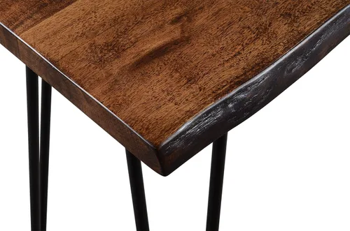 Vista 5 de Jofran Nature's Edge - Mesa de comedor de granja de 72 pulgadas, mesa de comedor de madera maciza para hogares modernos, color castaño