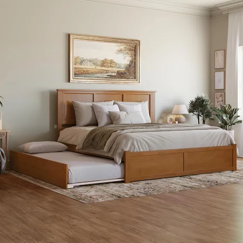 Vista 19 de AFI Madison Cama de plataforma con estribo y cajón deslizable Blanco