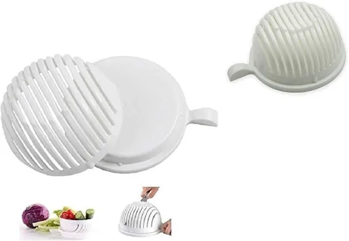 Vista 5 de Cortador de ensalada y picador en una picadora de frutas y verduras, corta verduras frescas y frutas en cuestión de segundos, sin BPA, para hacer