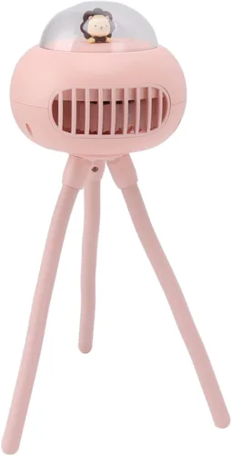 Vista 6 de Baby Stroller Fan, Portable Battery Operated Small Fan with 4 Speed Flexible Bladeless Design, for Camping Travel Stroller