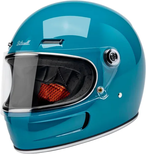 Vista 2 de Biltwell Gringo SV - Casco de motocicleta brillante Atlantic Teal ECE R22.06 DOT