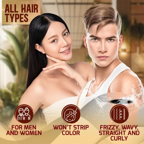 Vista 9 de Spray protector de calor de aceite de argán marroquí para el cabello, protector térmico sin enjuague contra plancha, alisador y daños por secado