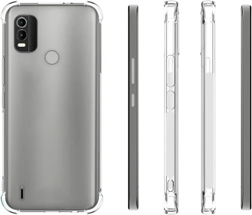 Vista 2 de USTIYA Funda para Nokia C21 Plus Clear TPU Cuatro Esquinas Protectiv Funda Transparente Suave