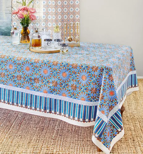 Vista 39 de Saffron Marigold Mantel redondo impreso a mano – Pink Dahlia Daydreams lujoso 100% algodón, lavable, para decoración del hogar, cocina, café o mesa