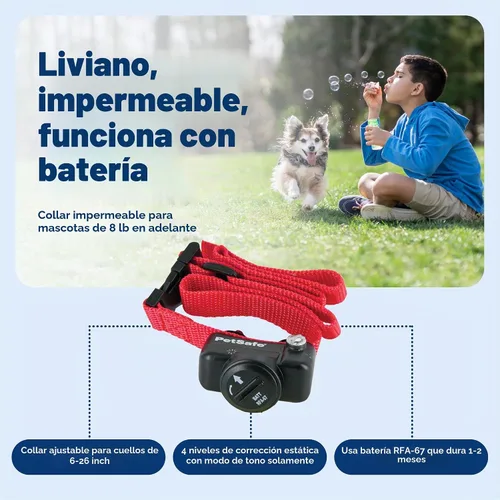 Vista 5 de Limitador de zona para perros y gatos de más de 8 libras, resistente al agua, con corrección estática, de PetSafe