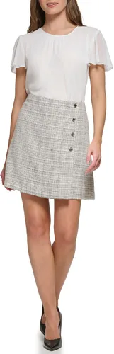 Vista 2 de Tommy Hilfiger Minifalda cruzada a cuadros para mujer