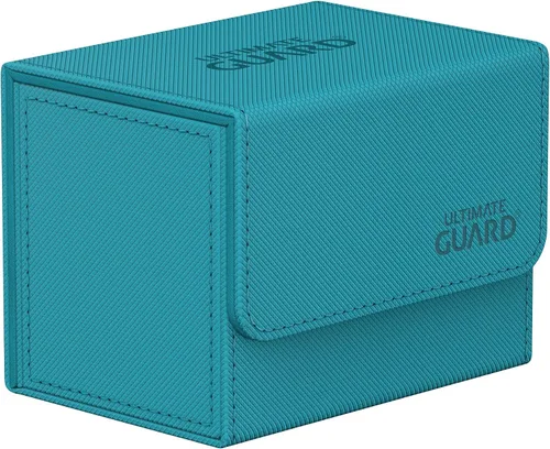 Vista 10 de Ultimate Guard Sidewinder 100+, caja de cubierta para 100 tarjetas TCG de doble manga, gris, cierre magnético y forro interior de microfibra para un