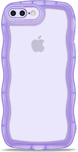 Vista 88 de Anuck Funda para iPhone 13 Pro con borde ondulado, diseño trasero transparente, agarre antideslizante, forma de marco rizado ondulado, a prueba