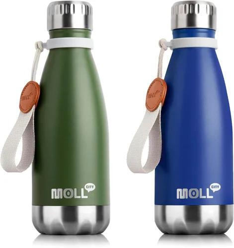 Vista 29 de Botella de Agua de 9 oz para Niños - Botella de Agua Pequeña de Acero Inoxidable para la Escuela con Aislamiento al Vacío de Metal a Prueba de Fugas