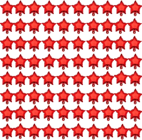 Vista 10 de 80 globos de aluminio con forma de estrella azul de 5 pulgadas para decoración de fiesta de cumpleaños.