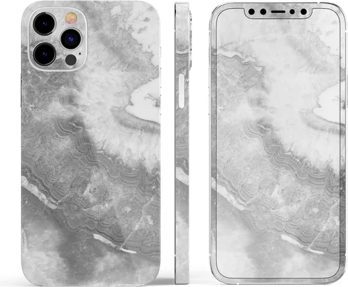 Vista 3 de DesignSkinz Kit de calcomanías de cuerpo completo compatible con iPhone 15 Plus, mármol gris pizarra V26