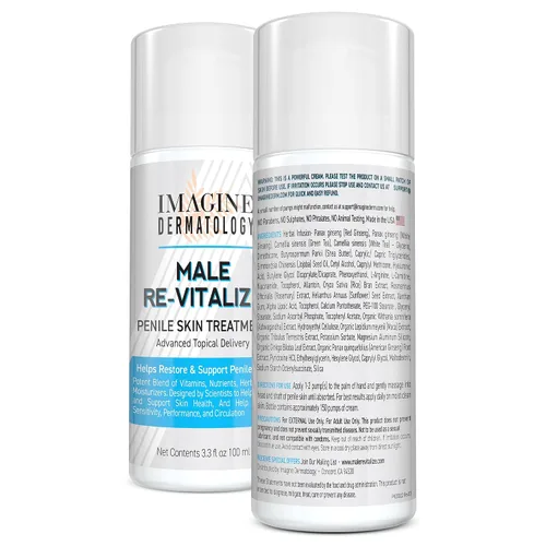 Vista 2 de Re-Vitalize, para hombres, crema para alivio de la salud del pene, calma y protege la piel roja e irritada (5.onzas fluidas, 150 mililitros)