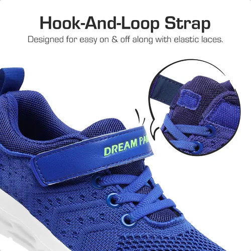 Vista 3 de DREAM PAIRS Zapatos deportivos para niños y niñas, tenis EZ-Ons GoGetters para correr, atléticos, para niños pequeños y grandes