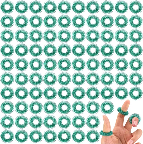 Vista 9 de Nuogo - 200 anillos de acupresión para aliviar el estrés, juguetes sensoriales para aliviar la ansiedad, reductor de estrés para hombres, mujeres