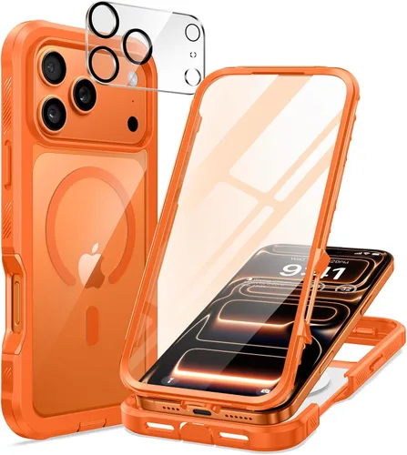 Vista 17 de seacosmo Funda para iPhone Air, Parachoques de Cuerpo Completo con Pantalla de Vidrio Templado 9H Integrada y Protector de Lente de Cámara