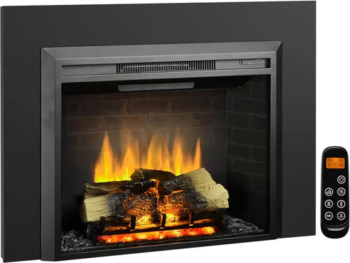 Vista 12 de LegendFlame Carl 28 Pulgadas con Kit de Adornos, Inserto de Chimenea Eléctrica, Calentador de Chimenea 750/1500W, Sonido de Fuego Crepitante