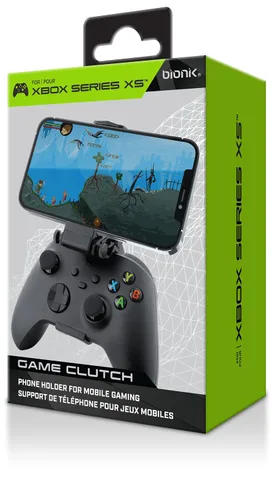 Vista 7 de Bionik Game Clutch for Xbox Series XS Controllers Mobile Gaming Phone Clip, Adjustable Clamp, Up to 3.6 Inches Wide
